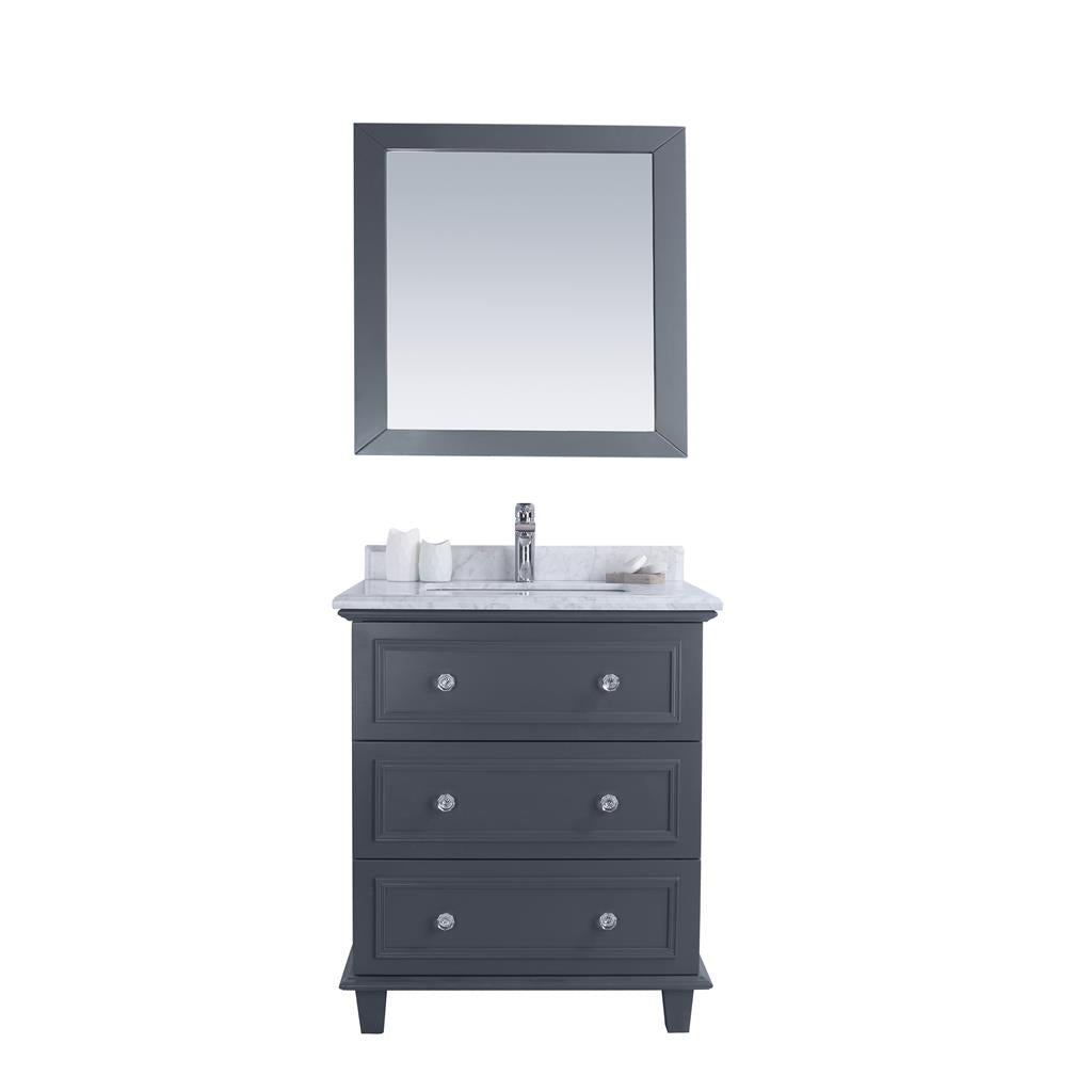 Laviva Luna 30" Maple Grey Bathroom Vanity#top-options_white-carrara-marble-top