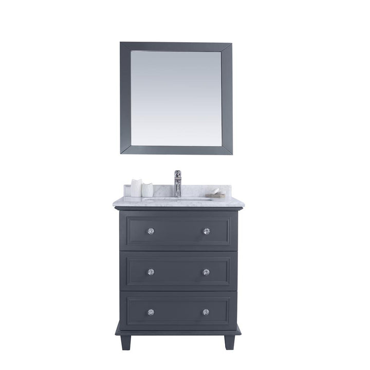 Laviva Luna 30" Maple Grey Bathroom Vanity#top-options_white-carrara-marble-top