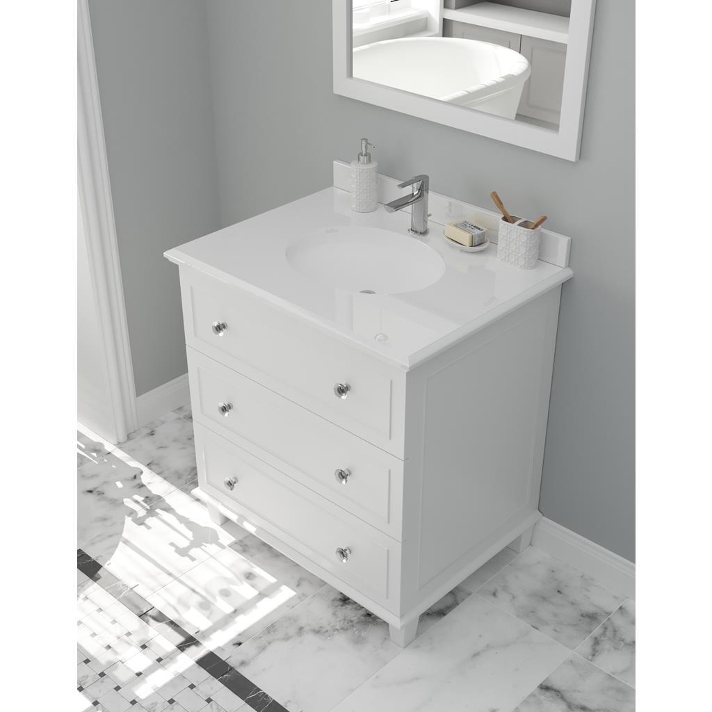 Laviva Luna 30" White Bathroom Vanity#top-options_pure-white-phoenix-stone-top