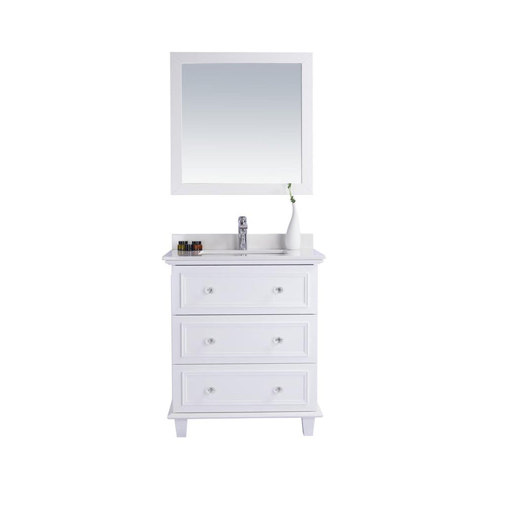 Laviva Luna 30" White Bathroom Vanity#top-options_white-quartz-top