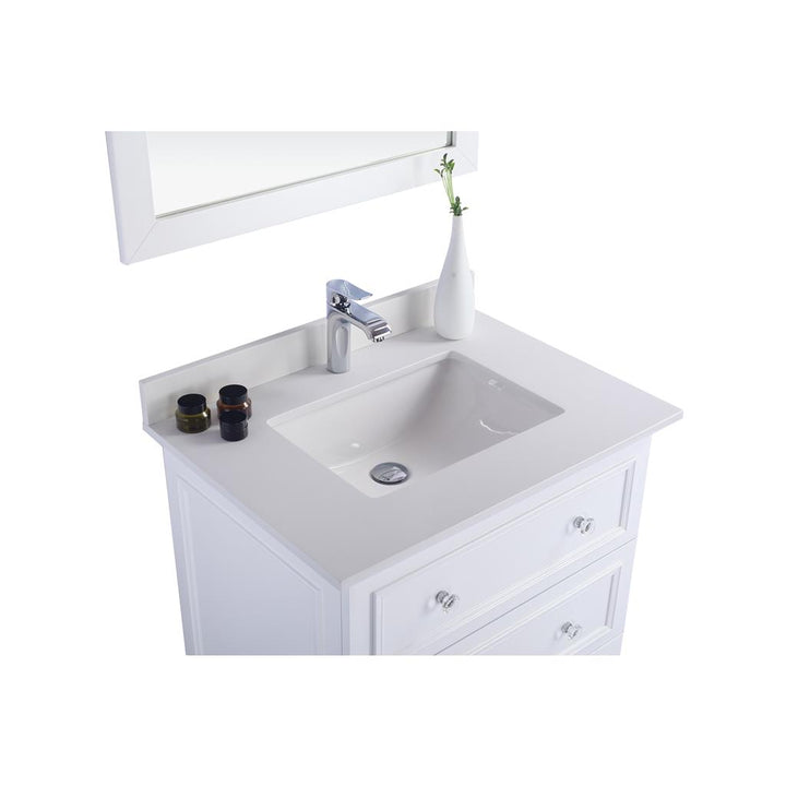 Laviva Luna 30" White Bathroom Vanity#top-options_white-quartz-top