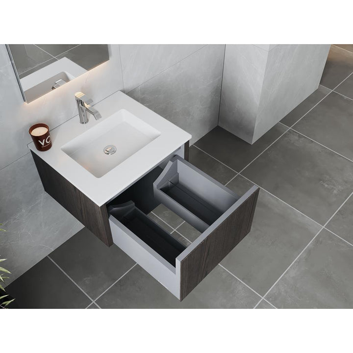 Legno 24" Carbon Oak Bathroom Vanity