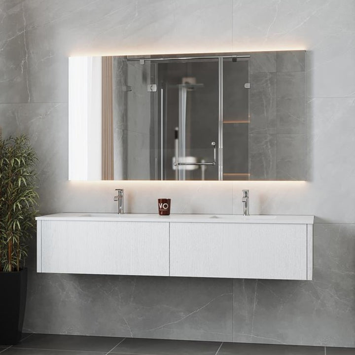 Laviva Legno 72" Alabaster White Double Sink Bathroom Vanity#top-options_matte-white-viva-stone-solid-surface-top