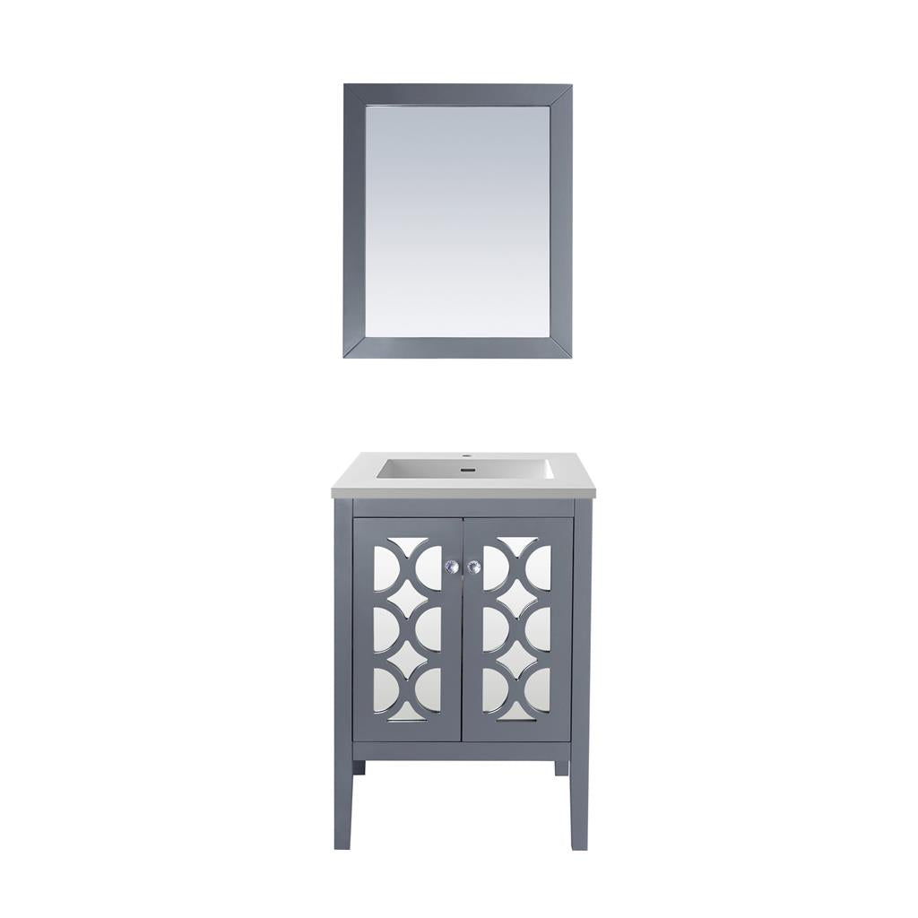 Laviva Mediterraneo 24" Grey Bathroom Vanity#top-options_matte-white-viva-stone-solid-surface-top