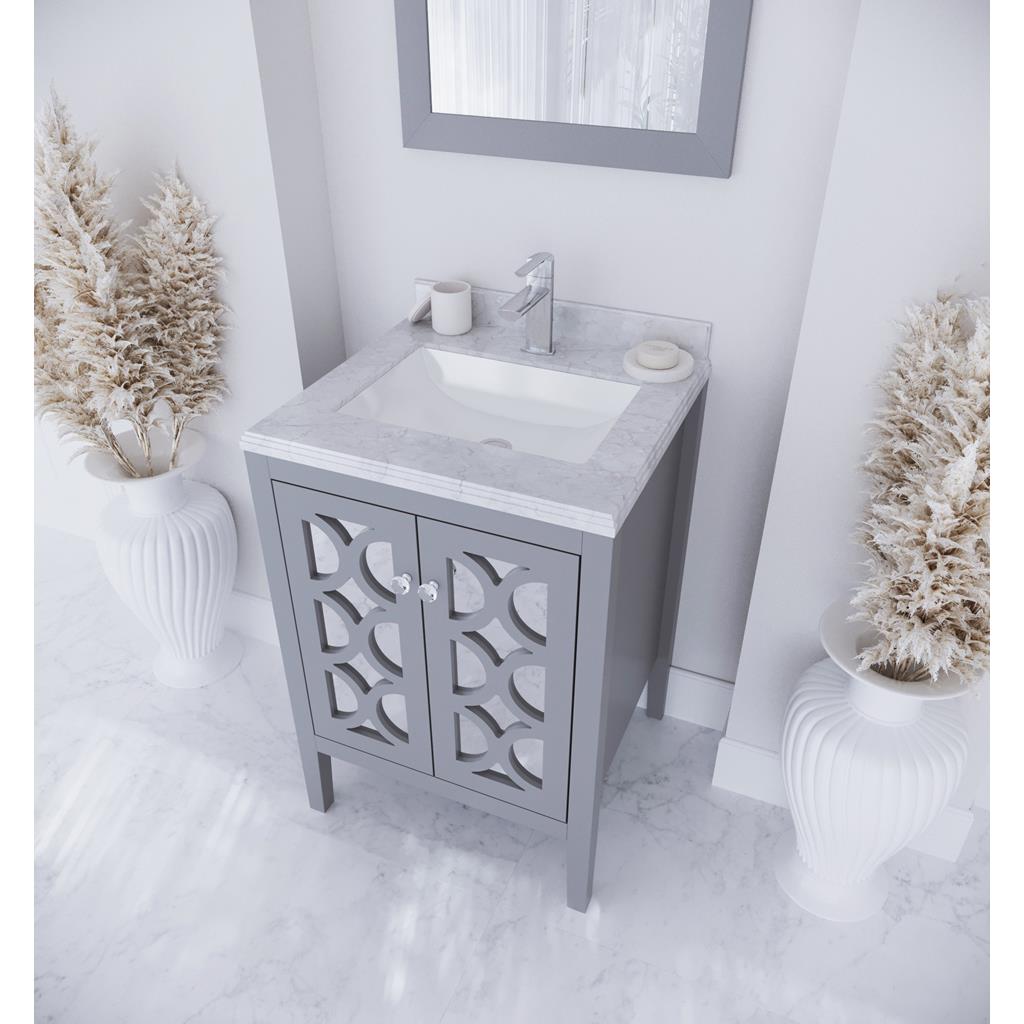 Laviva Mediterraneo 24" Grey Bathroom Vanity#top-options_white-carrara-marble-top