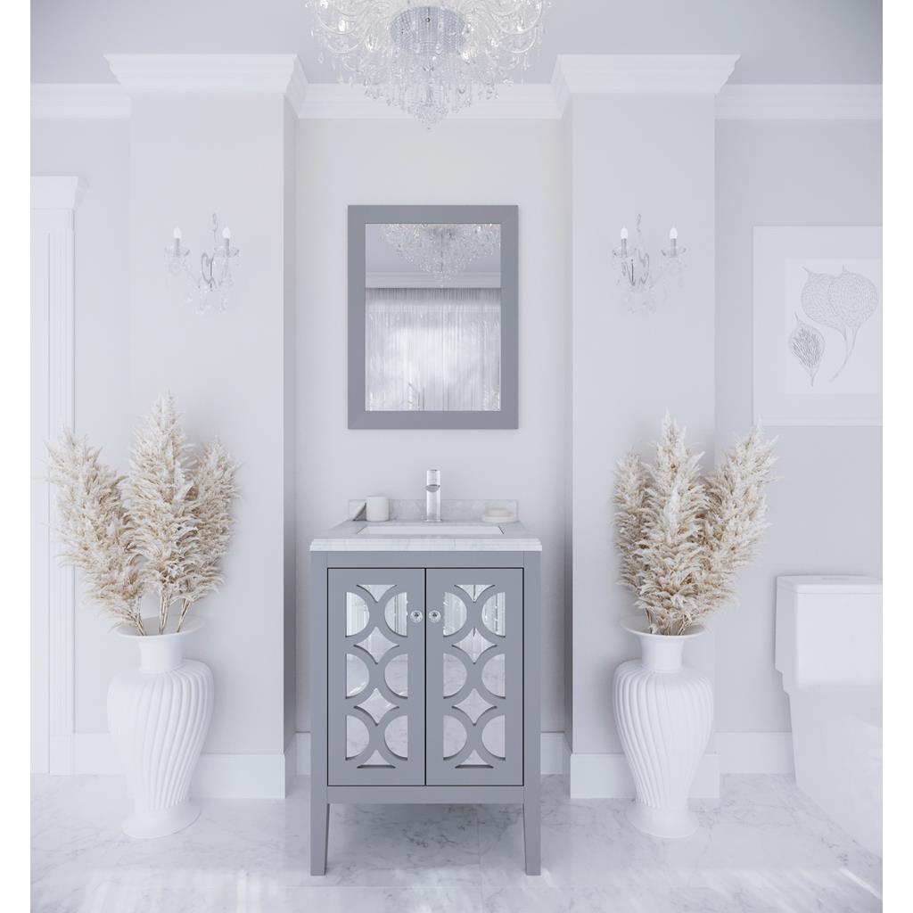 Laviva Mediterraneo 24" Grey Bathroom Vanity#top-options_white-carrara-marble-top