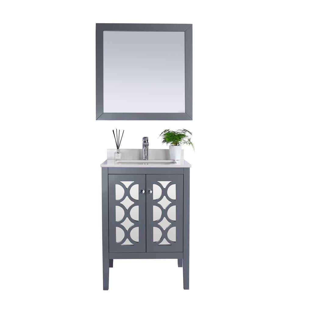 Laviva Mediterraneo 24" Grey Bathroom Vanity#top-options_white-quartz-top