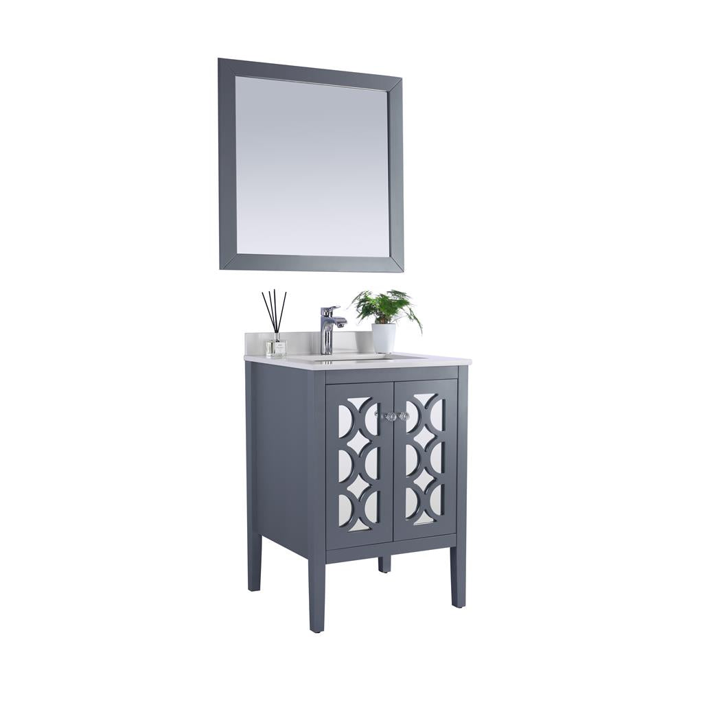 Laviva Mediterraneo 24" Grey Bathroom Vanity#top-options_white-quartz-top