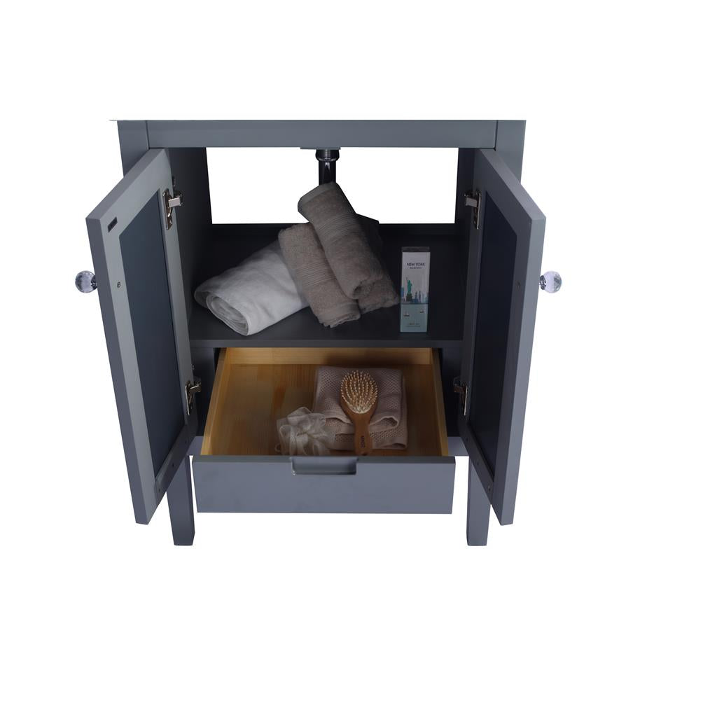 Laviva Mediterraneo 24" Grey Bathroom Vanity#top-options_white-stripes-marble-top