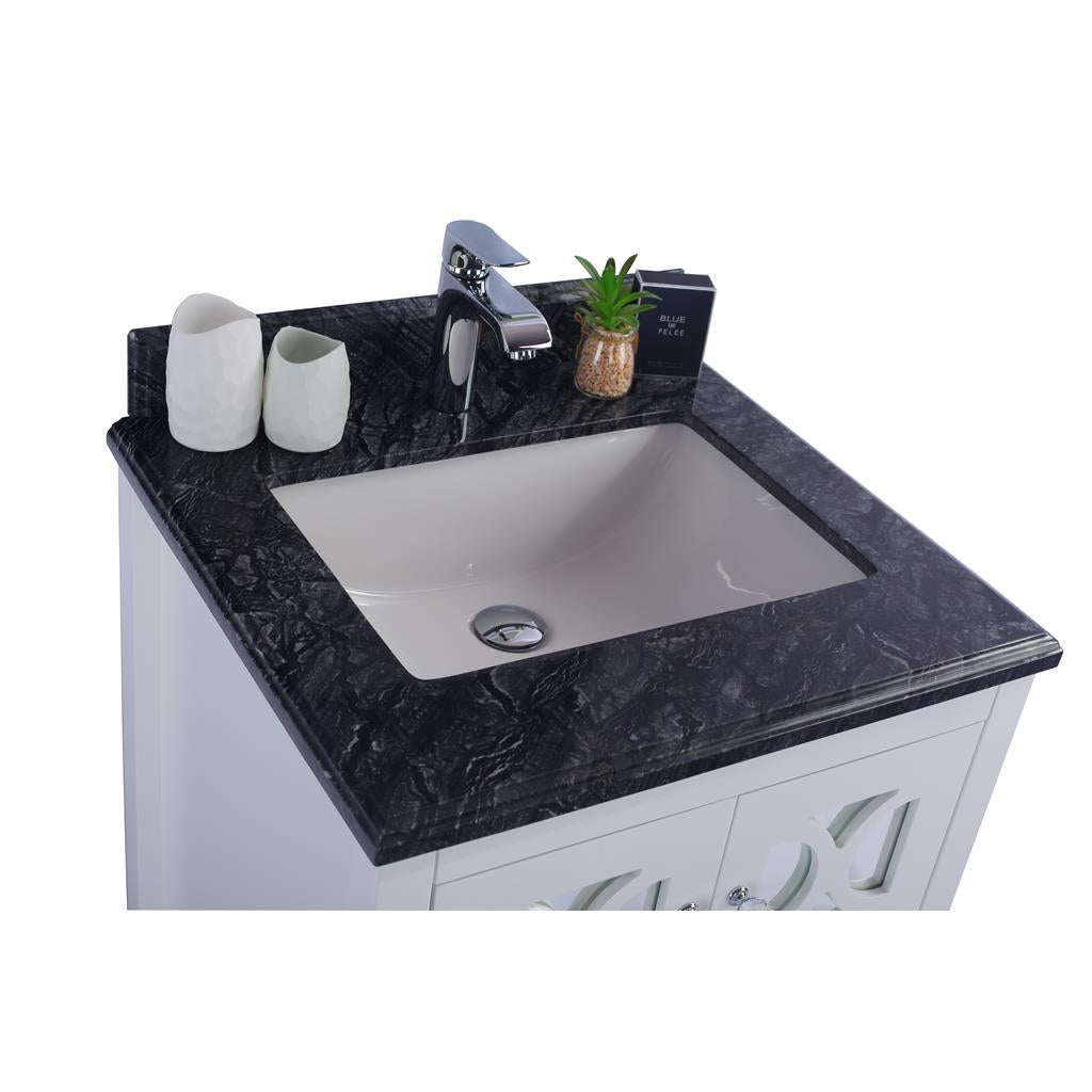 Laviva Mediterraneo 24" White Bathroom Vanity#top-options_black-wood-marble-top