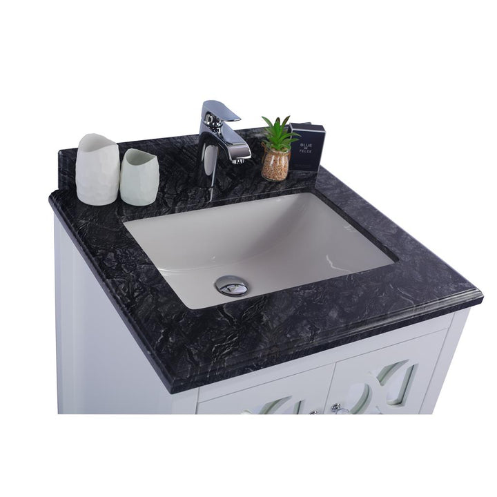 Laviva Mediterraneo 24" White Bathroom Vanity#top-options_black-wood-marble-top