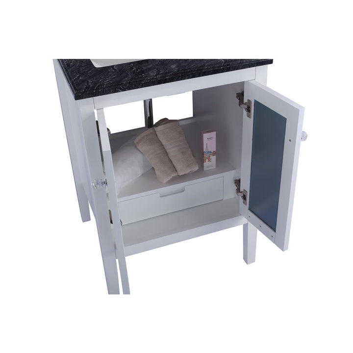 Laviva Mediterraneo 24" White Bathroom Vanity#top-options_black-wood-marble-top