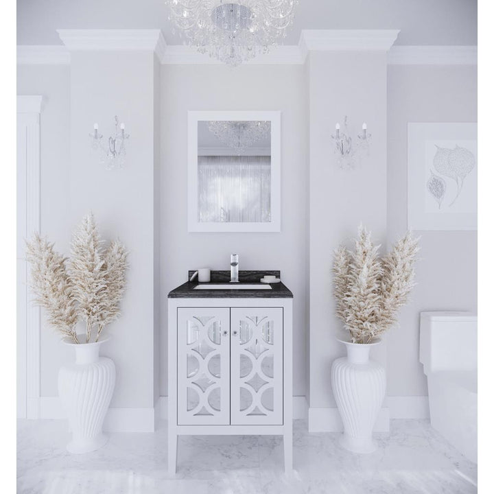 Laviva Mediterraneo 24" White Bathroom Vanity#top-options_black-wood-marble-top