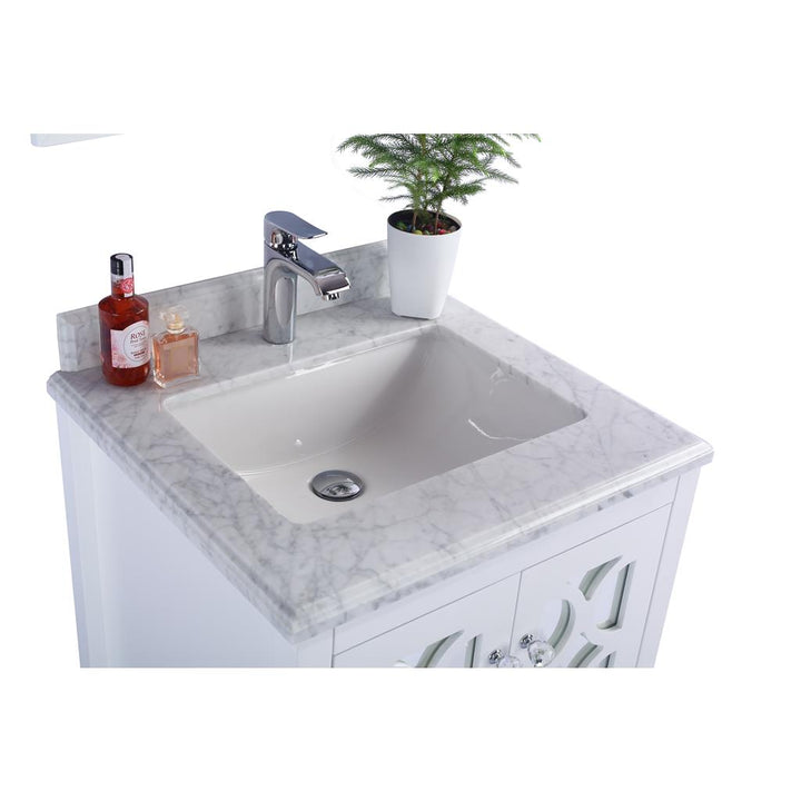 Laviva Mediterraneo 24" White Bathroom Vanity#top-options_white-carrara-marble-top