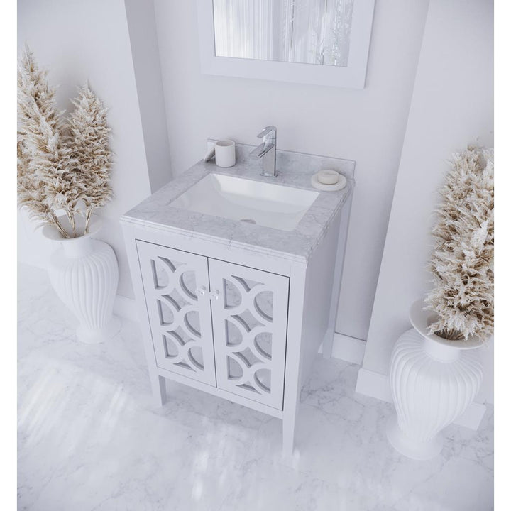 Laviva Mediterraneo 24" White Bathroom Vanity#top-options_white-carrara-marble-top