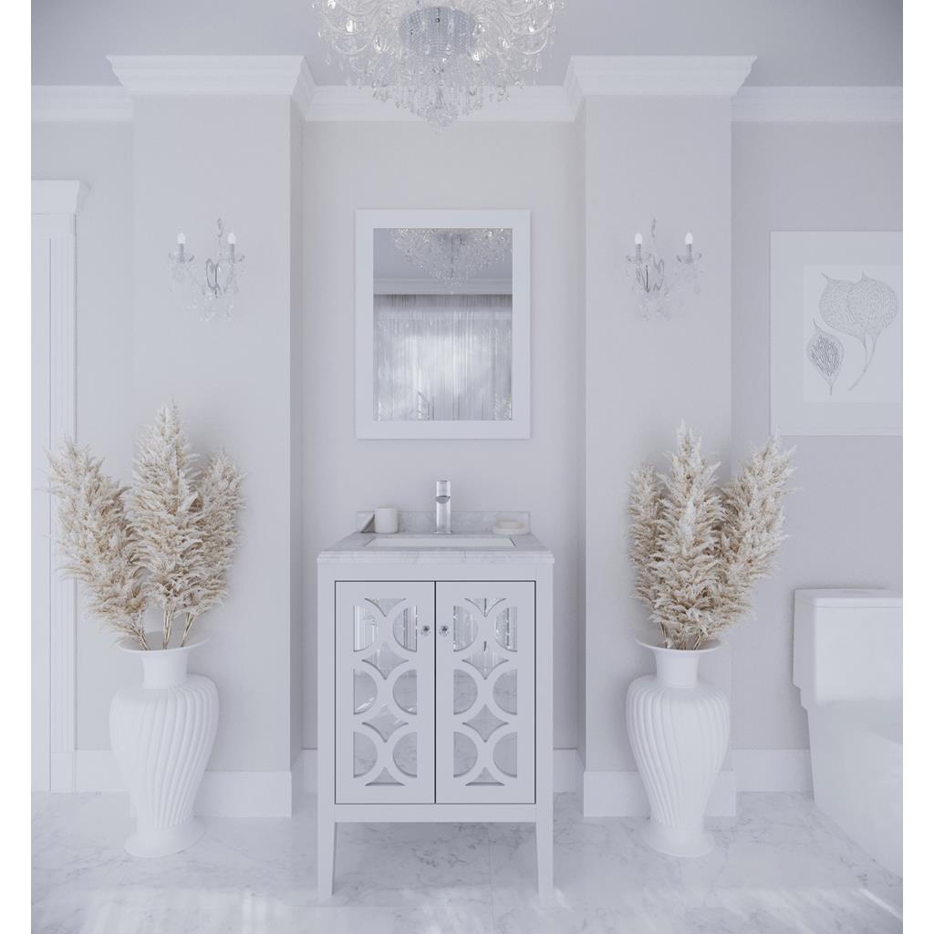 Laviva Mediterraneo 24" White Bathroom Vanity#top-options_white-carrara-marble-top