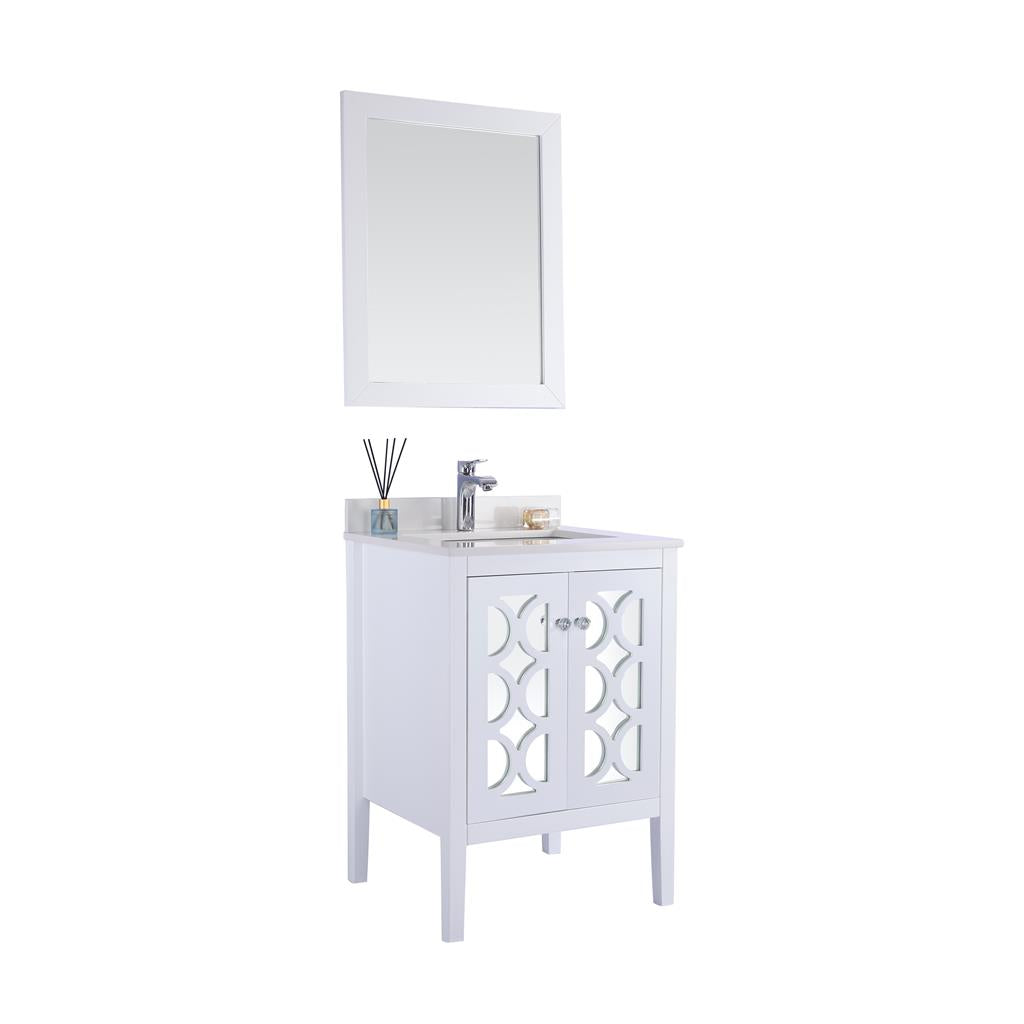 Laviva Mediterraneo 24" White Bathroom Vanity#top-options_white-quartz-top