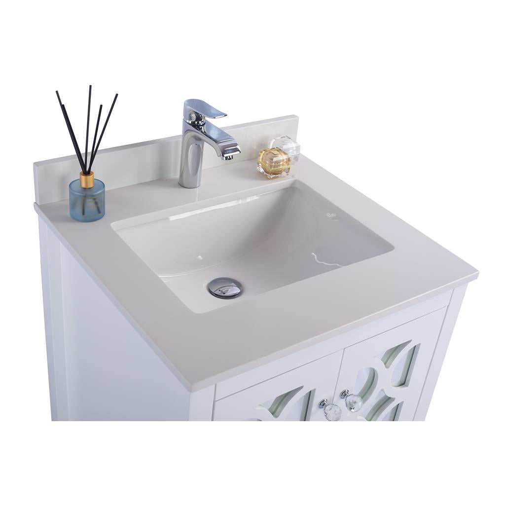 Laviva Mediterraneo 24" White Bathroom Vanity#top-options_white-quartz-top