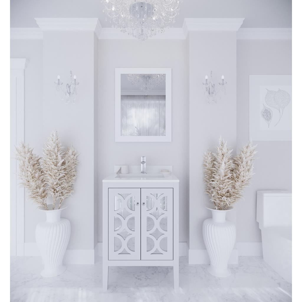 Laviva Mediterraneo 24" White Bathroom Vanity#top-options_white-quartz-top
