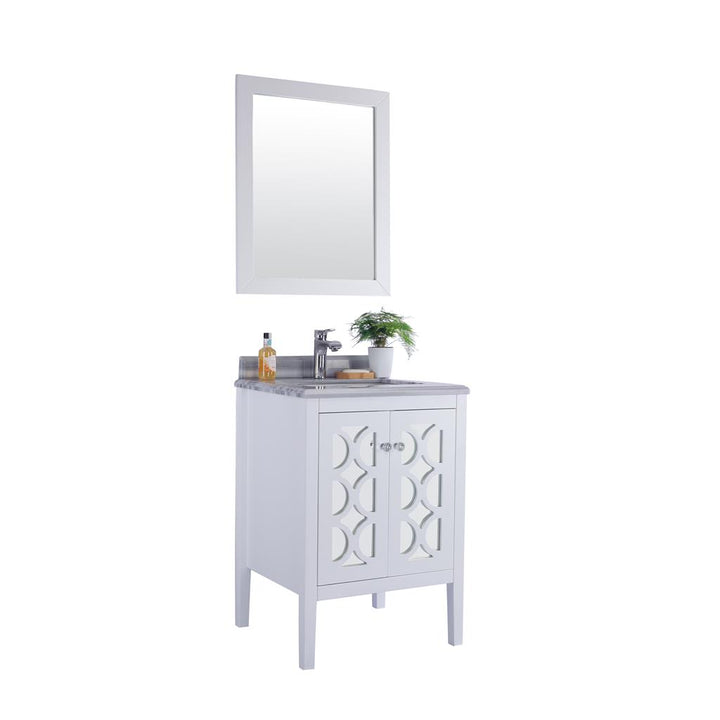 Laviva Mediterraneo 24" White Bathroom Vanity#top-options_white-stripes-marble-top