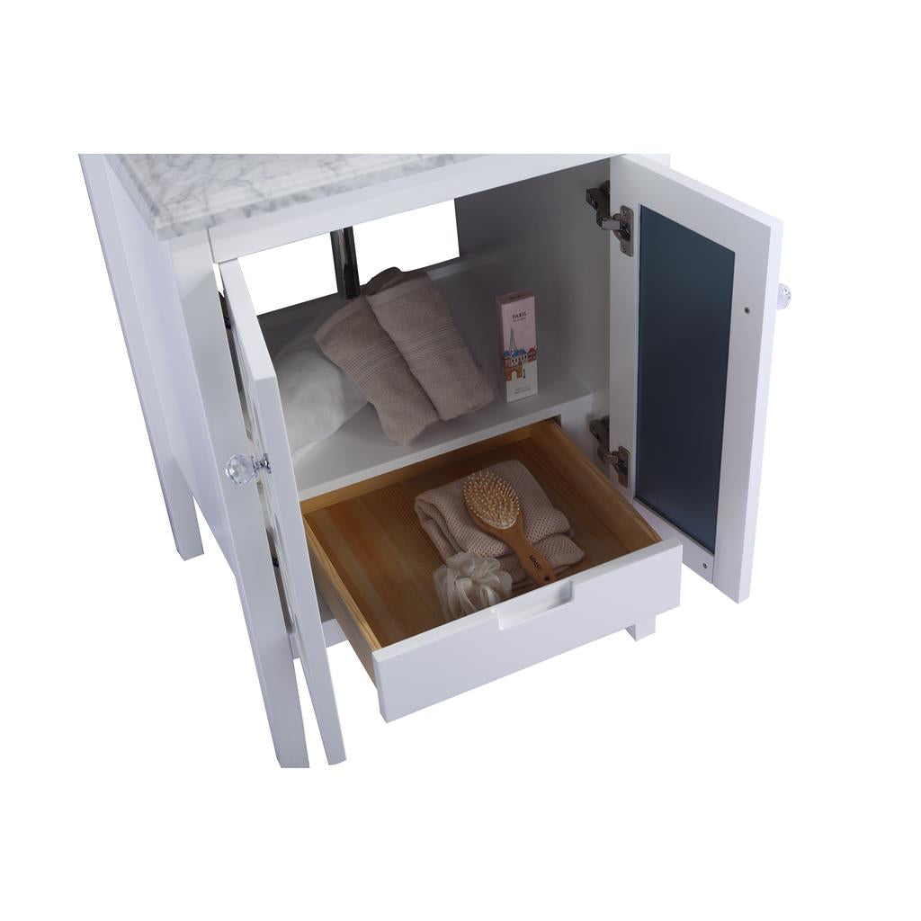 Laviva Mediterraneo 24" White Bathroom Vanity Cabinet Only, No Top#top-options_cabinet-only-no-top