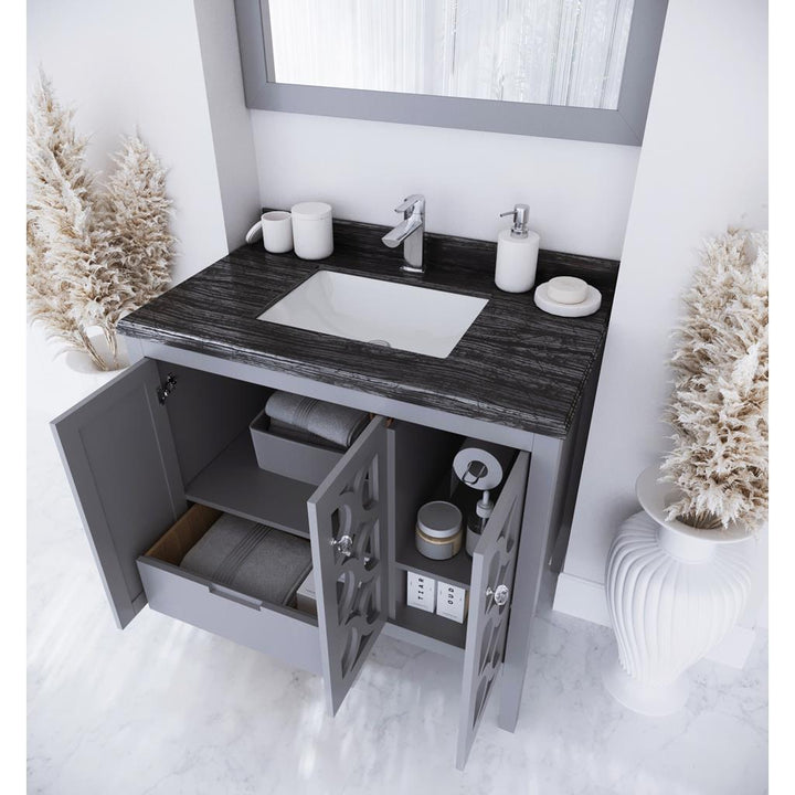 Laviva Mediterraneo 36" Grey Bathroom Vanity#top-options_black-wood-marble-top