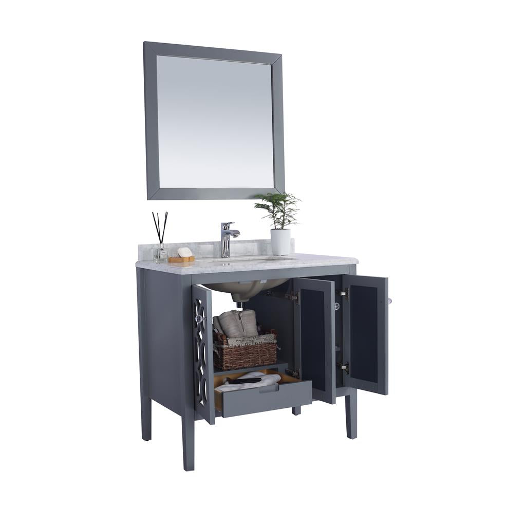 Laviva Mediterraneo 36" Grey Bathroom Vanity#top-options_white-carrara-marble-top