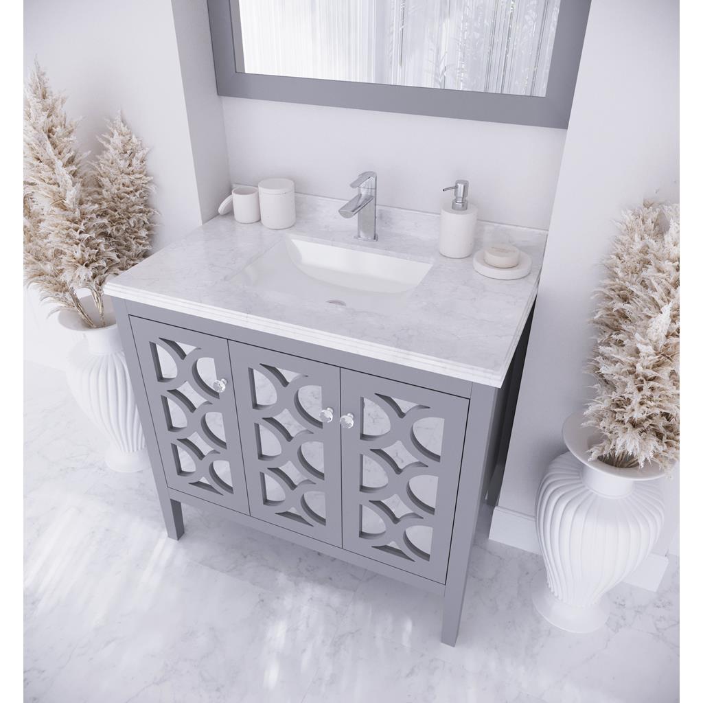 Laviva Mediterraneo 36" Grey Bathroom Vanity#top-options_white-carrara-marble-top