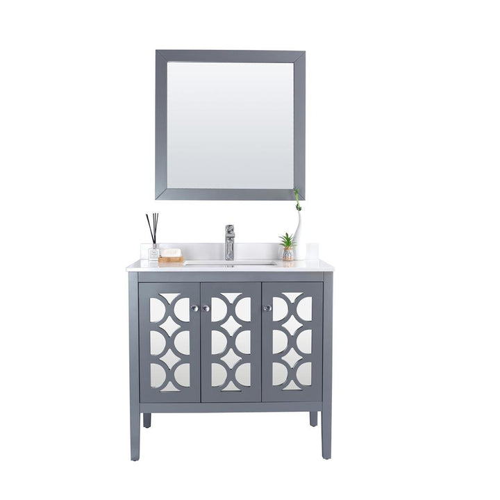 Laviva Mediterraneo 36" Grey Bathroom Vanity#top-options_white-quartz-top