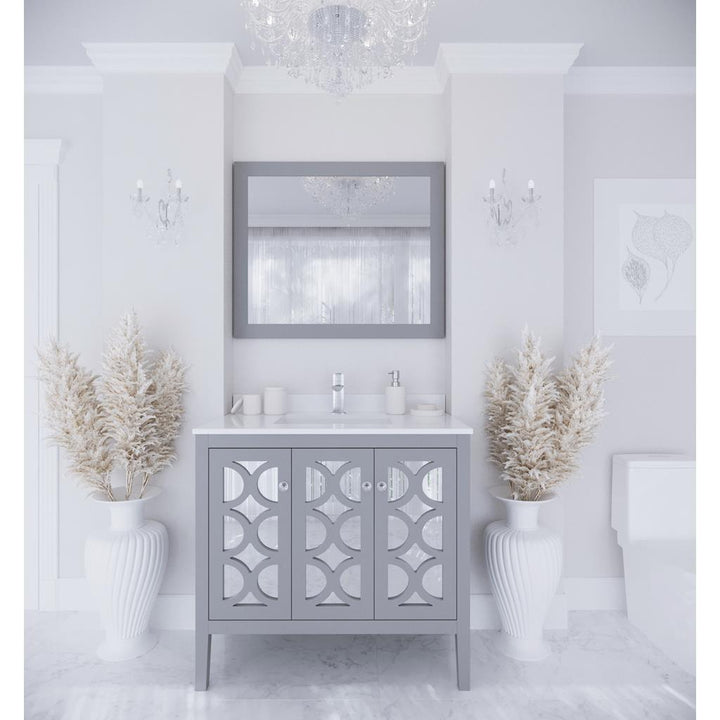 Laviva Mediterraneo 36" Grey Bathroom Vanity#top-options_white-quartz-top