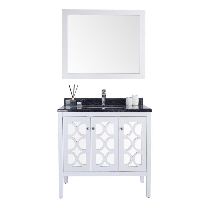 Laviva Mediterraneo 36" White Bathroom Vanity#top-options_black-wood-marble-top