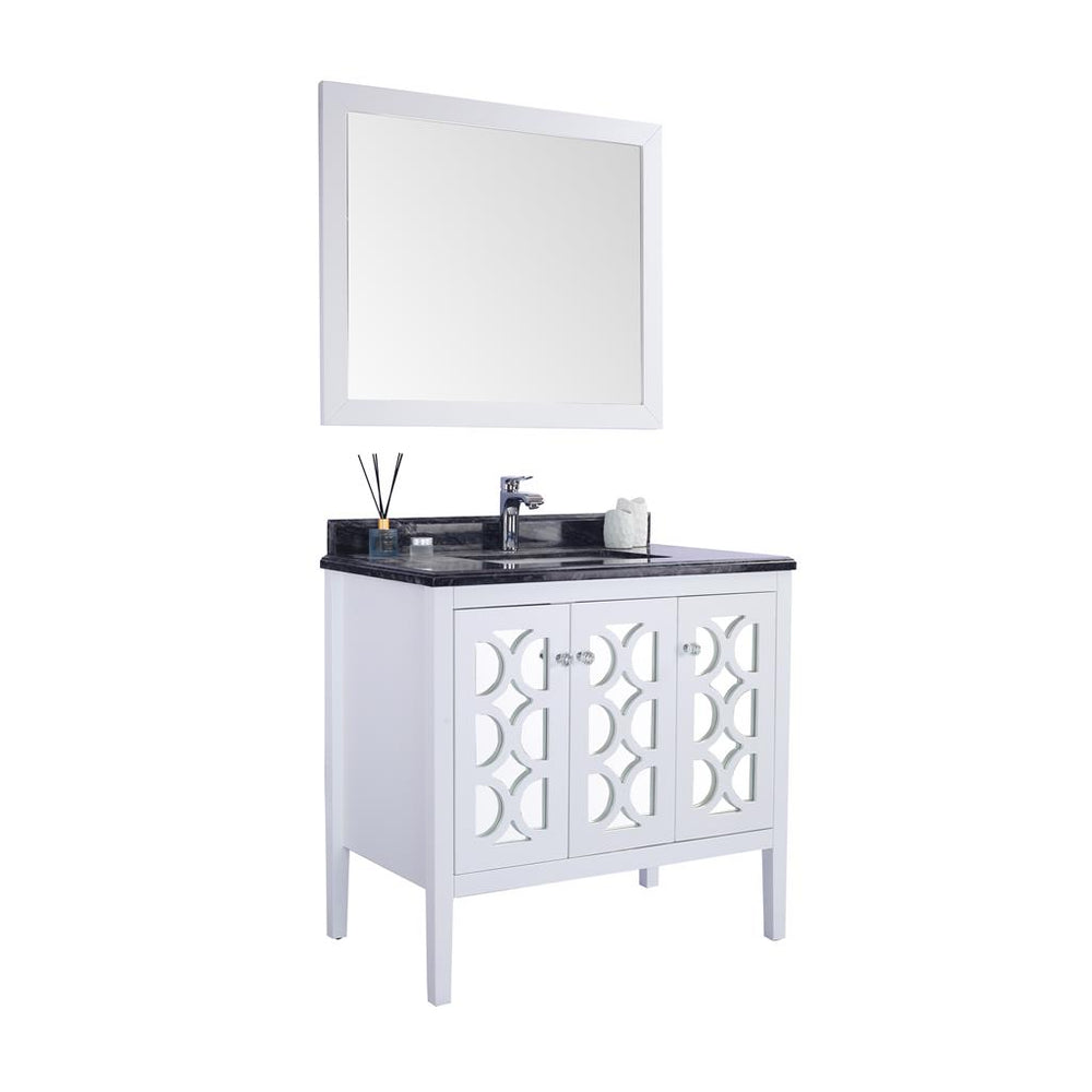 Laviva Mediterraneo 36" White Bathroom Vanity#top-options_black-wood-marble-top