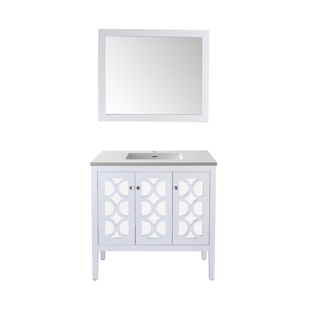 Laviva Mediterraneo 36" White Bathroom Vanity#top-options_matte-white-viva-stone-solid-surface-top