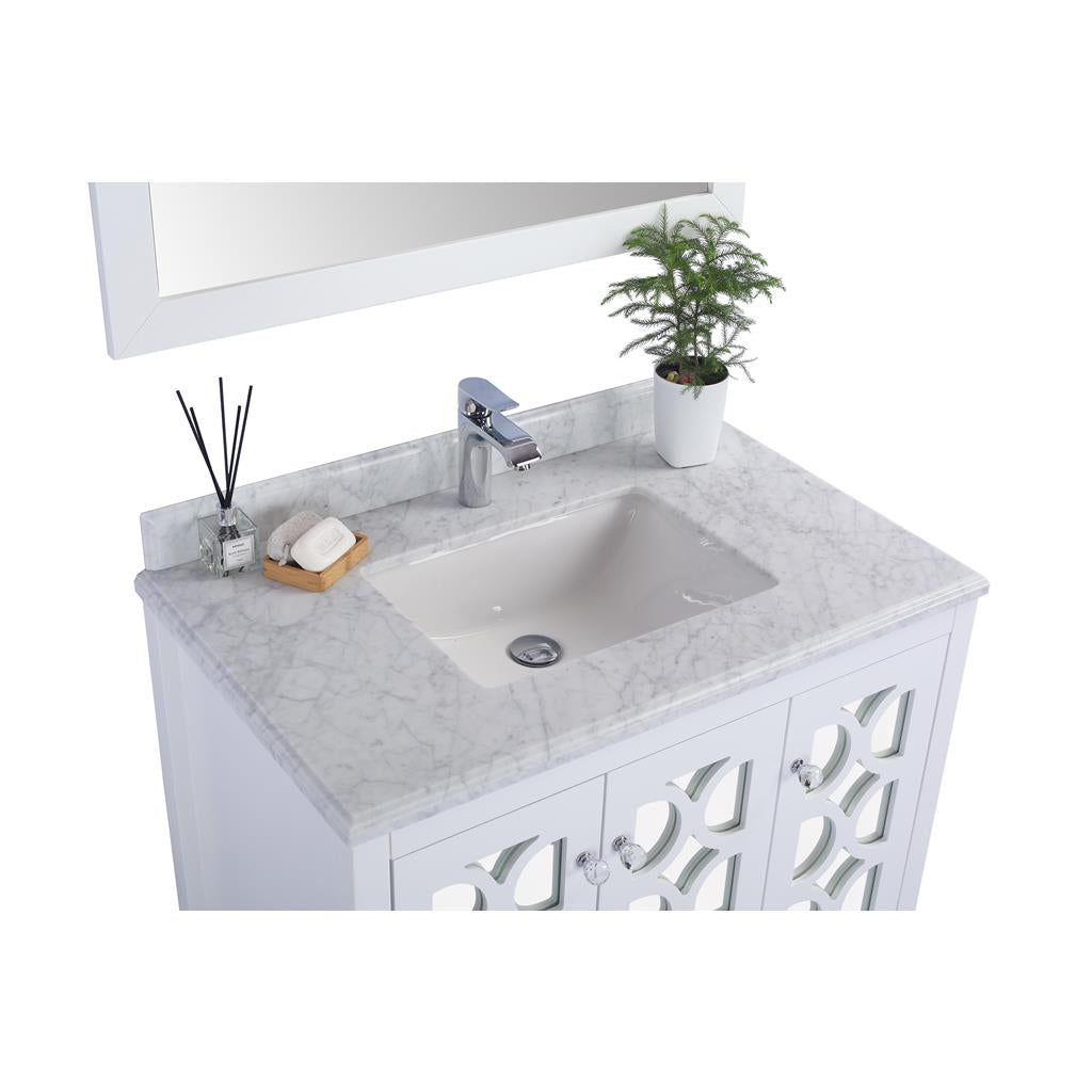 Laviva Mediterraneo 36" White Bathroom Vanity#top-options_white-carrara-marble-top