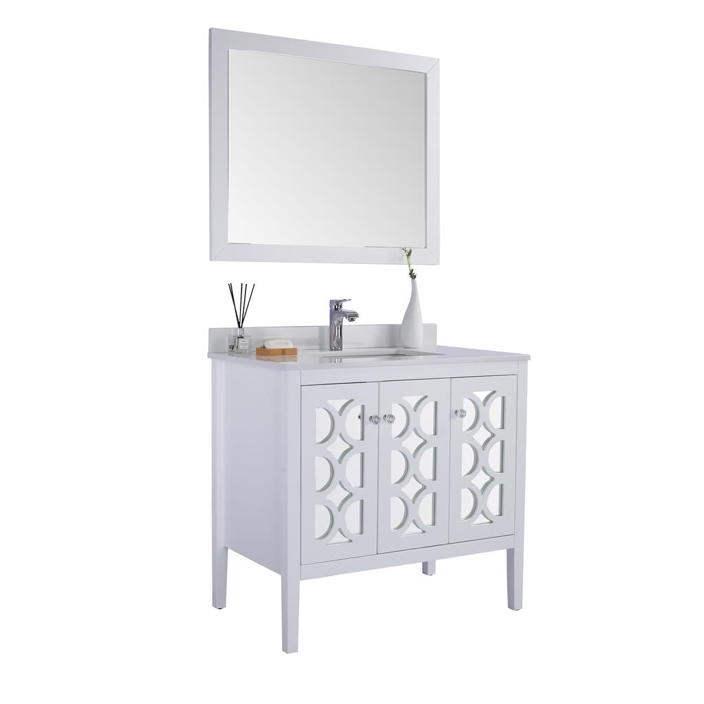 Laviva Mediterraneo 36" White Bathroom Vanity#top-options_white-quartz-top