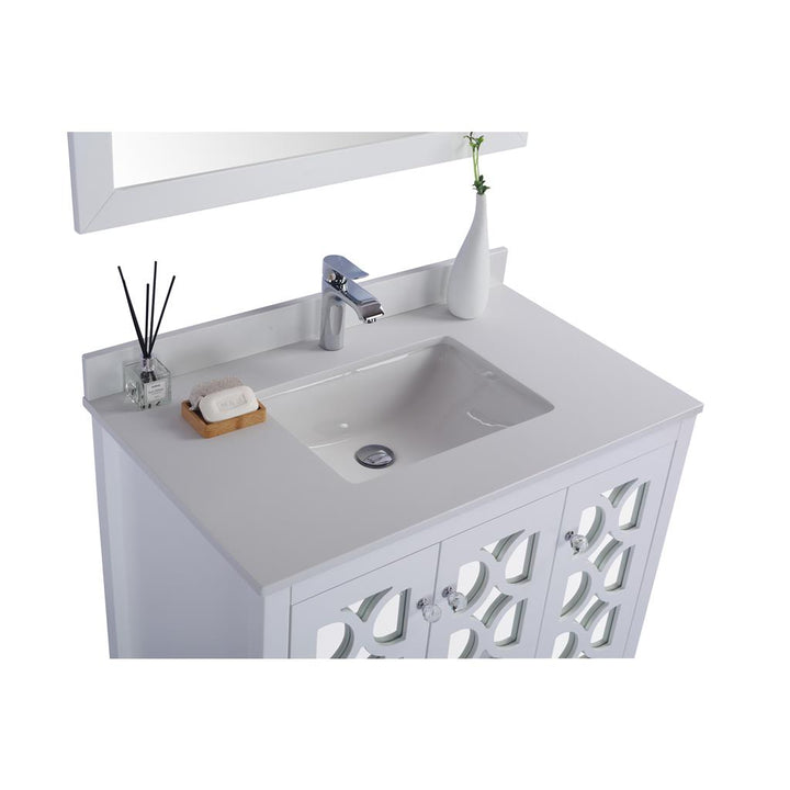 Laviva Mediterraneo 36" White Bathroom Vanity#top-options_white-quartz-top