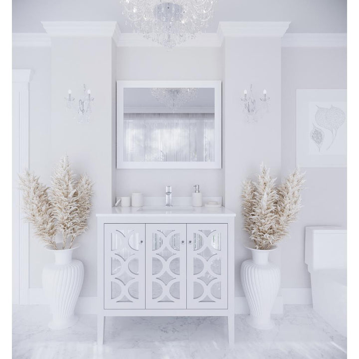 Laviva Mediterraneo 36" White Bathroom Vanity#top-options_white-quartz-top