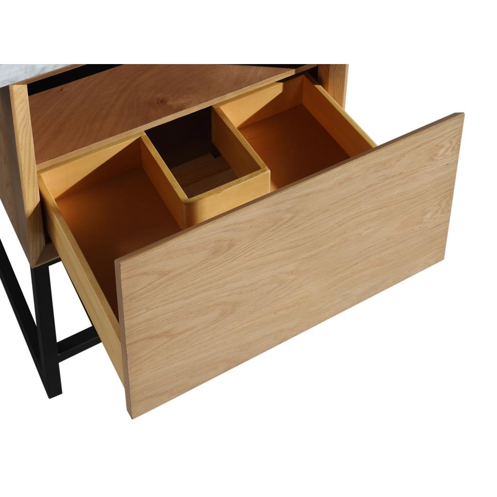 Laviva Alto 24" California White Oak Bathroom Vanity#top-options_black-wood-marble-top