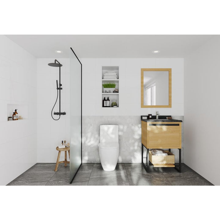 Laviva Alto 24" California White Oak Bathroom Vanity#top-options_black-wood-marble-top
