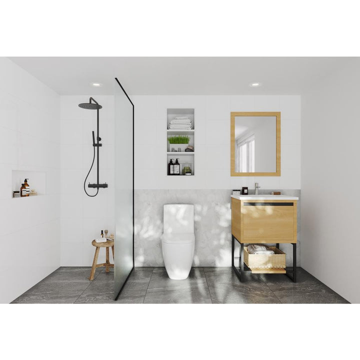 Laviva Alto 24" California White Oak Bathroom Vanity#top-options_matte-white-viva-stone-solid-surface-top