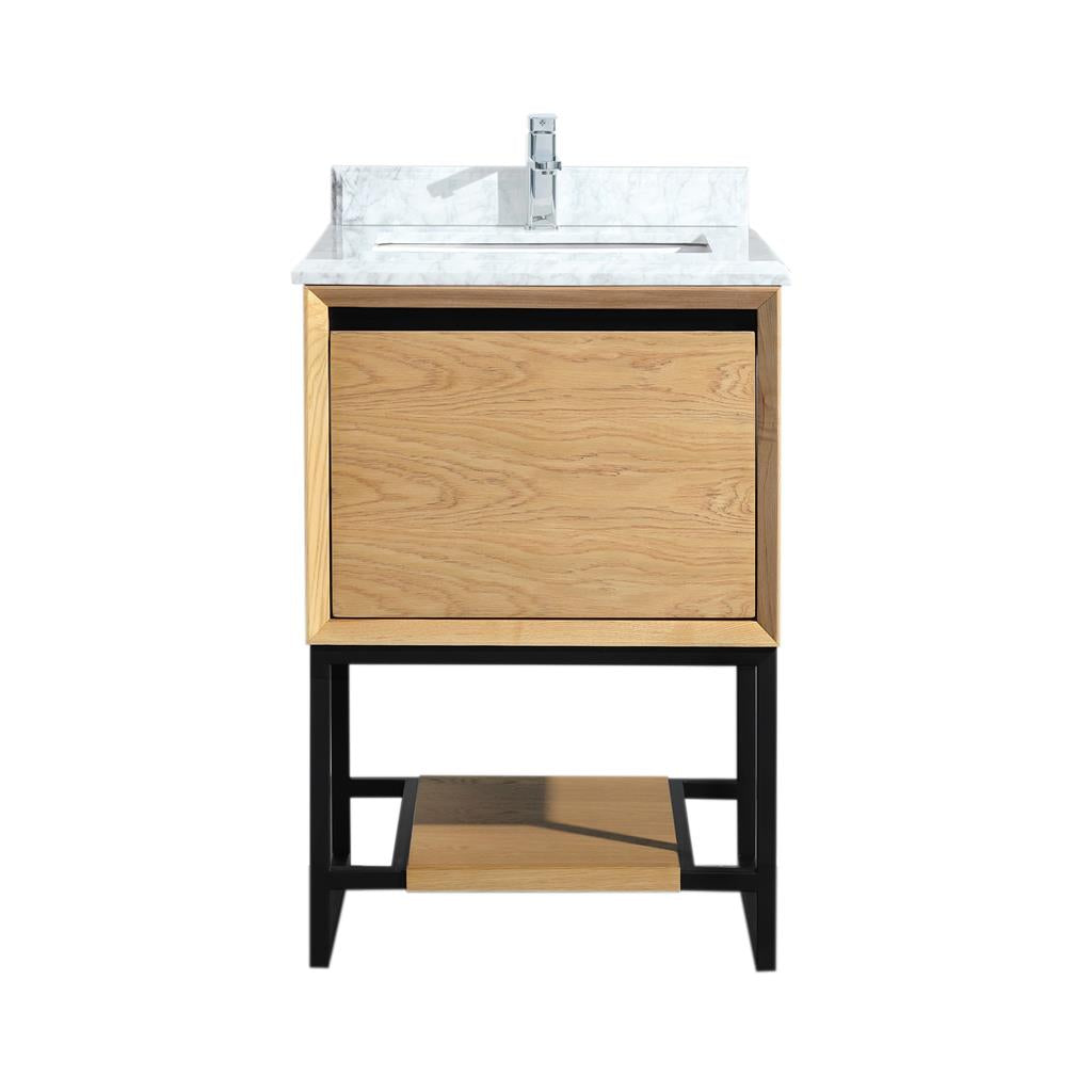 Laviva Alto 24" California White Oak Bathroom Vanity#top-options_white-carrara-marble-top