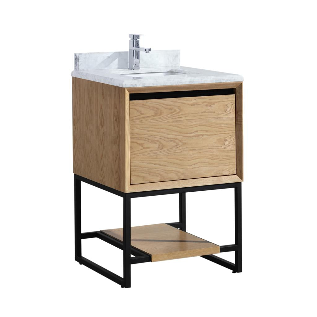 Laviva Alto 24" California White Oak Bathroom Vanity#top-options_white-carrara-marble-top