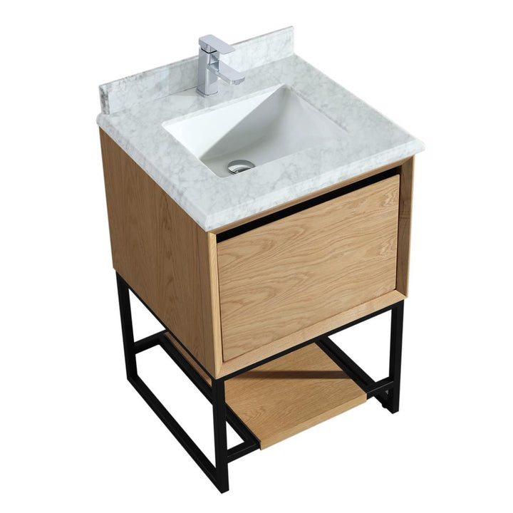 Laviva Alto 24" California White Oak Bathroom Vanity#top-options_white-carrara-marble-top