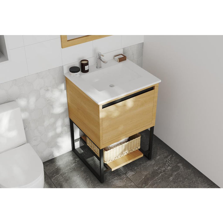 Laviva Alto 24" California White Oak Bathroom Vanity#top-options_white-quartz-top