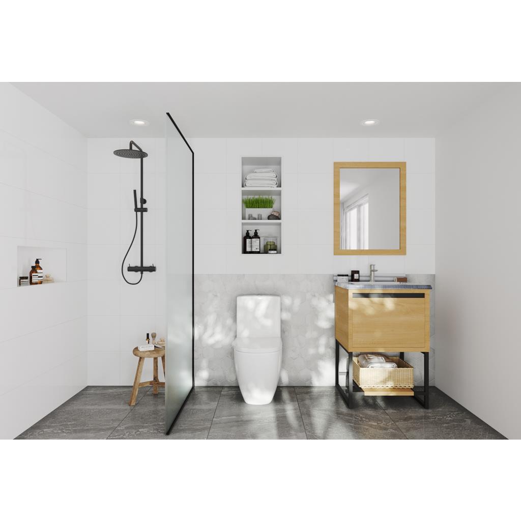 Laviva Alto 24" California White Oak Bathroom Vanity#top-options_white-stripes-marble-top