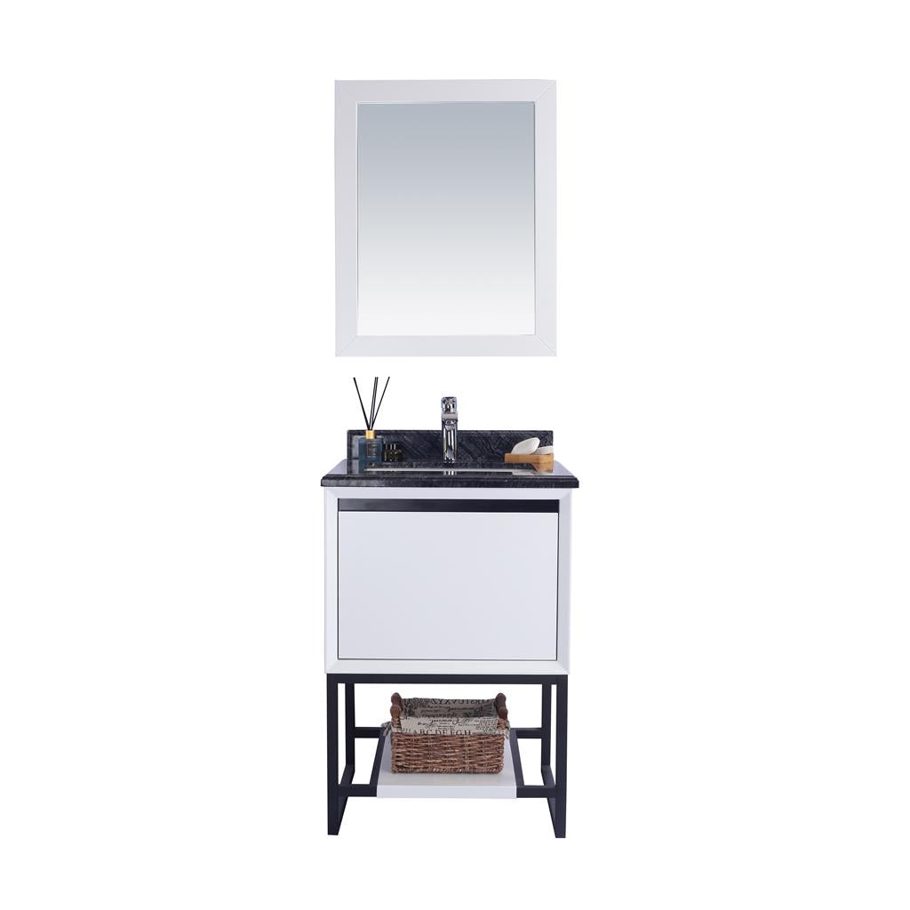 Laviva Alto 24" White Bathroom Vanity#top-options_black-wood-marble-top