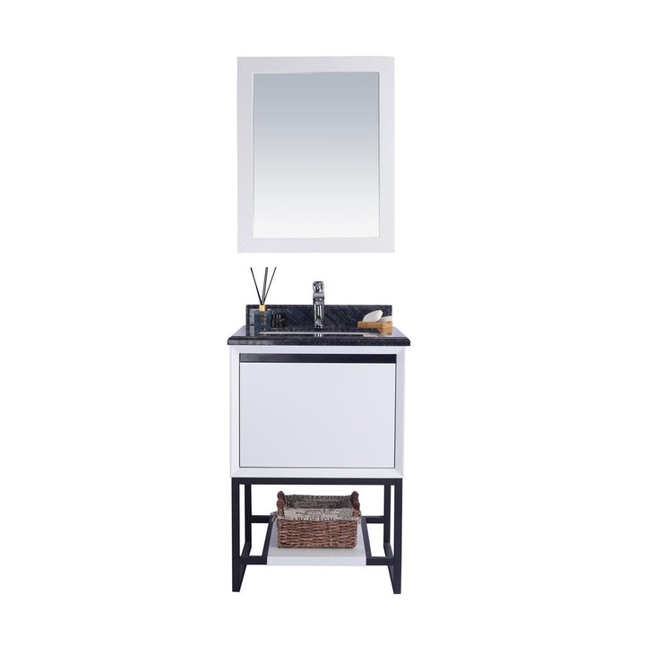 Laviva Alto 24" White Bathroom Vanity#top-options_black-wood-marble-top