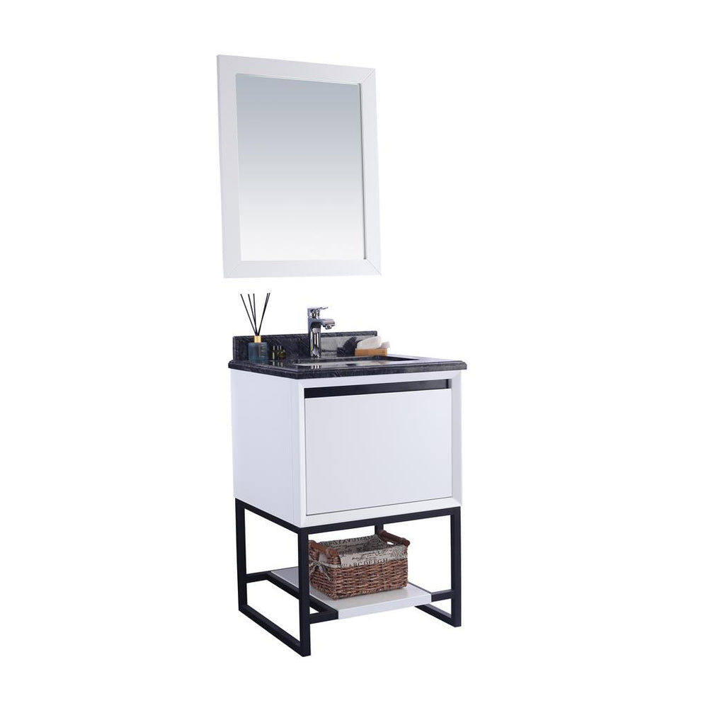 Laviva Alto 24" White Bathroom Vanity#top-options_black-wood-marble-top