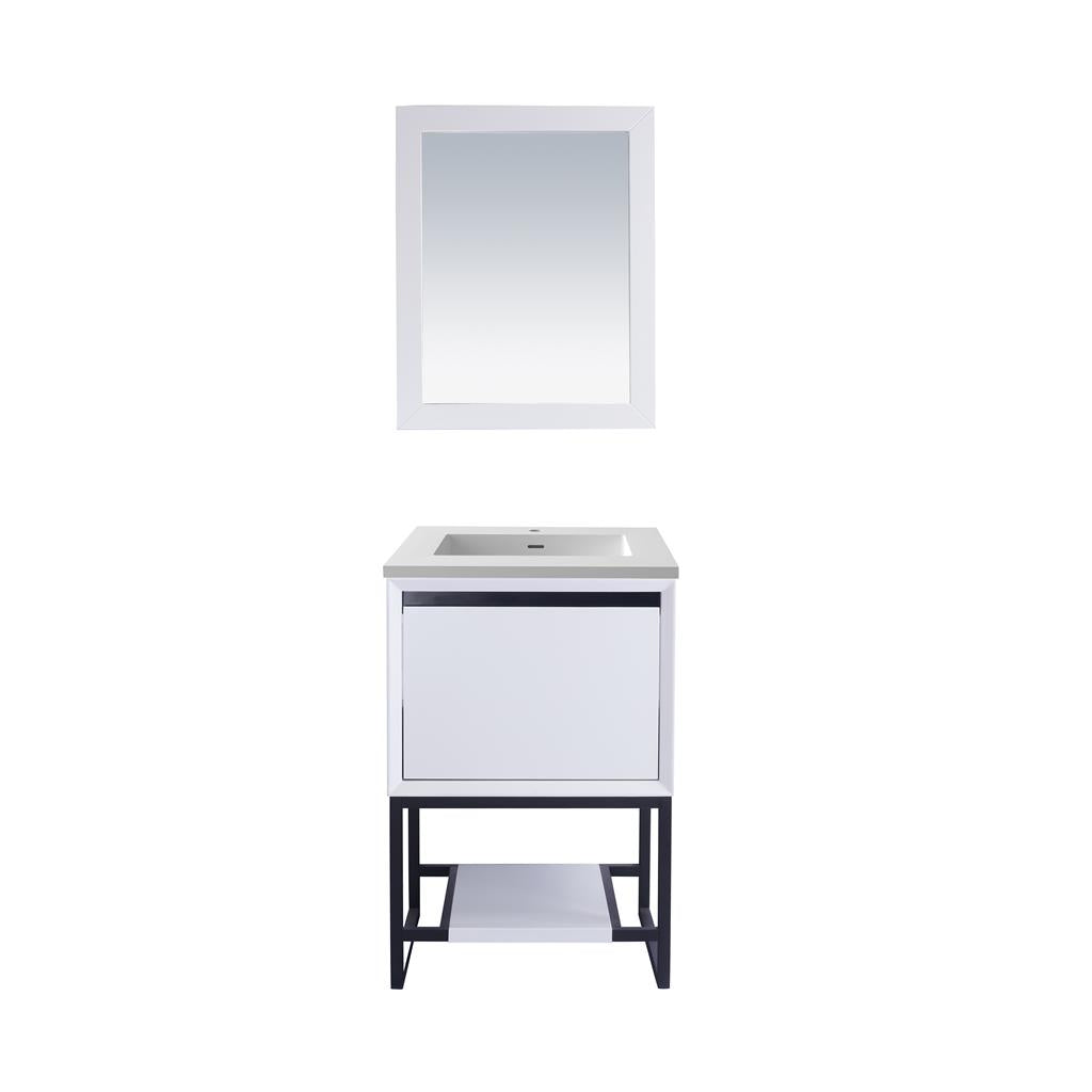 Laviva Alto 24" White Bathroom Vanity#top-options_matte-white-viva-stone-solid-surface-top