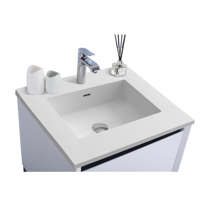 Laviva Alto 24" White Bathroom Vanity#top-options_matte-white-viva-stone-solid-surface-top